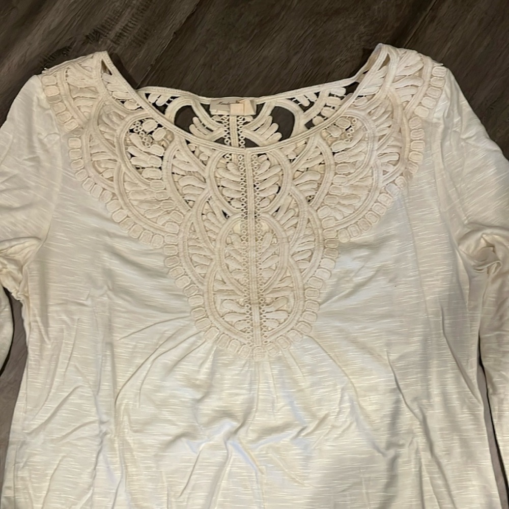 Anthropologie cream top small